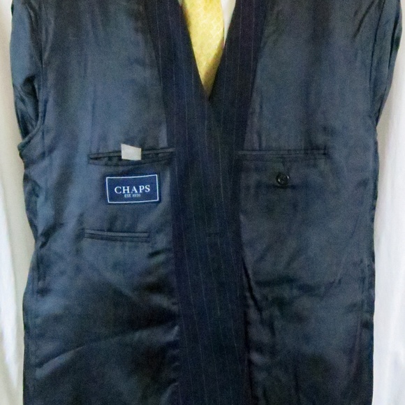 Chaps Blazer 48R Wool 2 Button Stripes - Picture 6 of 7